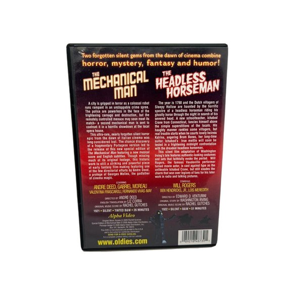 The Mechanical Man (1921) / Headless Horseman (1922) (Silent) (DVD) Andre Deed - Picture 2 of 4